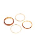 Goldair Gold & Acrylic Bangles 4-PACK