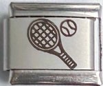 9MM Laser Italian Charm - Tennis
