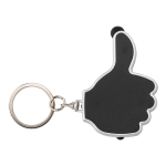 BK5852 - 3 In 1 Thumbs Up Keychain With Stylus And LED Light Black Std