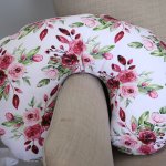 Feeding Pillow Cover Pink And Maroon Ellie Rose Wonderland Set