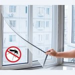 1 Set Diy Self-adhesive Window Screen Netting Mesh Curtain Anti-mosquito Cuttable Window Screen With Hook And Sticky Tape Fitted