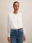 Alexis Lace Trim Blouse - 20 Porcelain