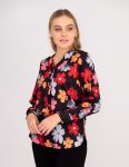 Women’s Callie Cherry Blossom Long Sleeve Shirt Black