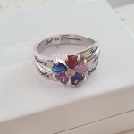 NJ505-CRI103822 Sterling Silver Personalized Names & Birthstones Ring