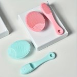 1 2PCS Facial Cleansing Brush MINI Finger Nose Cleansing Brush Silicone Facial Cleansing Brush For Blackhead Removal And Skin Ca