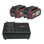 Battery Pack + 1X 6A Charger 2X20V 4.0AH Cardboard Box