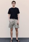 Regular Fit Textured T-Shirt - Navy
