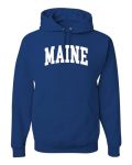 Wild Bobby State Of Maine College Style White Fashion Unisex Hoodie Sweatshirt Royal Large