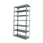 Bolted Shelving Steel Bay 7 Shelves Uni-angle Seven Shelf Kit Galvanised 274.3 X 91.4 X 30.5 Cm