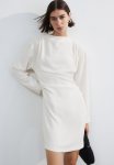 Draped Dress - White
