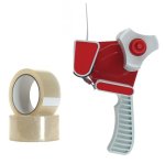 Packaging Tape Dispenser With 2 Rolls Clear Tape