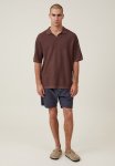 Cotton On Resort Short Sleeve Polo - Coffee