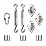 WINDSCREEN4LESS Sun Shade Sail Hardware Kit - 6 Inches - Super Heavy Duty - For Triangle Sun Shade Sail