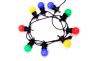 10m Solar 10 Multi-Colour LED Festoon Bulb String Lights