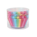 Rainbow Stripe Cupcake Casing Pvc Pack Of 80