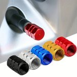 4PCS Aluminum Alloy Tire Valve Caps - Fit For Cars & Motorcycles Durable Air Nozzle Covers