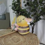 Shaped Pillow Boho Flower Honey Bee