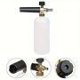 1PC Foam Cannon Heavy-duty Vehicle Foam Shock Wave Wide-neck Adjustable Snow Foam Gun And Thick Foam With 1/4 Inch Quick Connector And 1 Liter Bottle