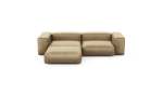 Three Module Chaise Sofa - Velvet - Caramel - 272CM X 199CM