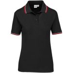 Ladies Cambridge Golf Shirt Black Red