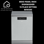 Beko Pearl Inox Dishwasher - 15 Place Setting - BDW203