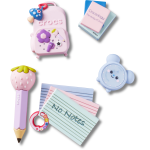 Girly Back To School 5 Pack Jibbitz - Multi Osfa