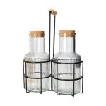 Glass Juice Jar With Stand 3 Piece