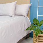 Exclusive Collection 1000 Thread Count Cotton Rich Two Line Satin Stitch DUVET COVER SET - Silver - Queen 230 X 200CM