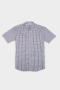 Slim Fit Check Short Sleeve Shirt - Wine - 3XL / Red