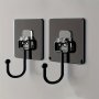 2PCS Large Heavy-duty Wall Hook Self-adhesive Hook Multi-purpose Coat Towel Key Sundries Hook Waterproof Bathroom Toilet Kitchen Practical Hook Accessories