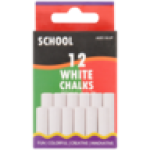 School White Chalk Sticks 12-PACK