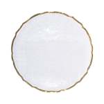 Glass Underplate With Gold Rim