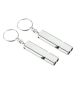 2 Piece Emergency Survival Dual-tube Aluminum Whistles