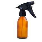 100ML Amber Glass Generic Bottle With Trigger Spray - Black 28 410