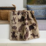 Finesse Pet Blanket - Cartoon Dogs Black cobble - 100 X 120 Cm