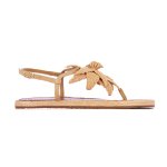 Flat Flower Sandal -caramel