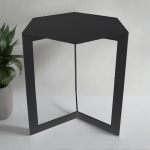Mosaic Metal Side Table Black White - White
