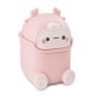 Trash Can With Lid Cute Flip Desktop Trash Cans Plastic Can Pink