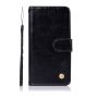 Vintage Style Faux Leather Flip Case For Samsung Note 10+ Black