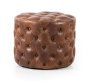 Paris Brown Leather Ottoman