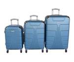 Smte 3-PIECE Travel 28-INCH Luggage Suitcase Set Stylish Blue With Keychain