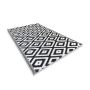 Rug It Up Indoor & Outdoor Plastic Waterproof Reversible Rug - Black & White Diamond 2 X 1.2M