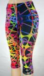 Funky 3 4 Leggings - Rainbow Veins - Ladies XL - 38