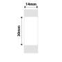 NB433 - NIIMBOT - B18 / N1 - 14X30MM - 155 WHITE LIQUID NITROGEN LABELS & BLACK CARTRIDGE SET