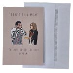 Paper Gift Card And Envelope Don’t Tell Mom Brown