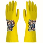 Puppy Waterproof Yellow Latex Gloves 2 PWLG2