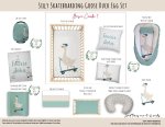 Cot Duvet Bedding Duck Goose Silly Skateboarding Goose Duck Egg Set