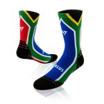 Versus South Africa Flag Active Crew Socks - 8-12