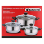 Silver Stainless Steel Cookware Set 6-PIECE