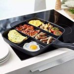 5 In 1 Non Stick Magic Pan With Dividers